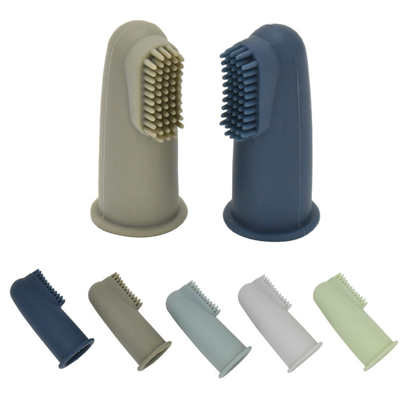 Children's Silicone Toothbrush Baby Child Finger Soft Silicone Teether Baby Training Toothbrush Food Grade Silicone